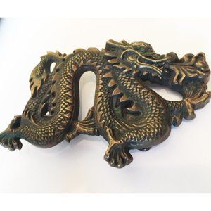 VINTAGE DRAGON BRASS BELT BUCKLE
